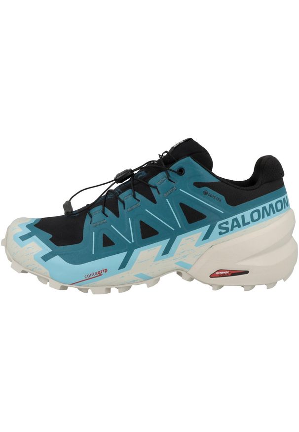 salomon - Buty do biegania męskie Salomon Speedcross 6 Gtx. Kolor: wielokolorowy, niebieski. Materiał: materiał, syntetyk. Szerokość cholewki: normalna. Model: Salomon Speedcross