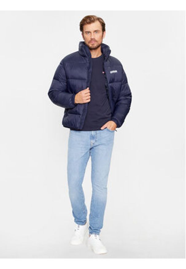 Napapijri Longsleeve Salis NP0A4HN7 Granatowy Regular Fit. Kolor: niebieski. Materiał: bawełna. Długość rękawa: długi rękaw