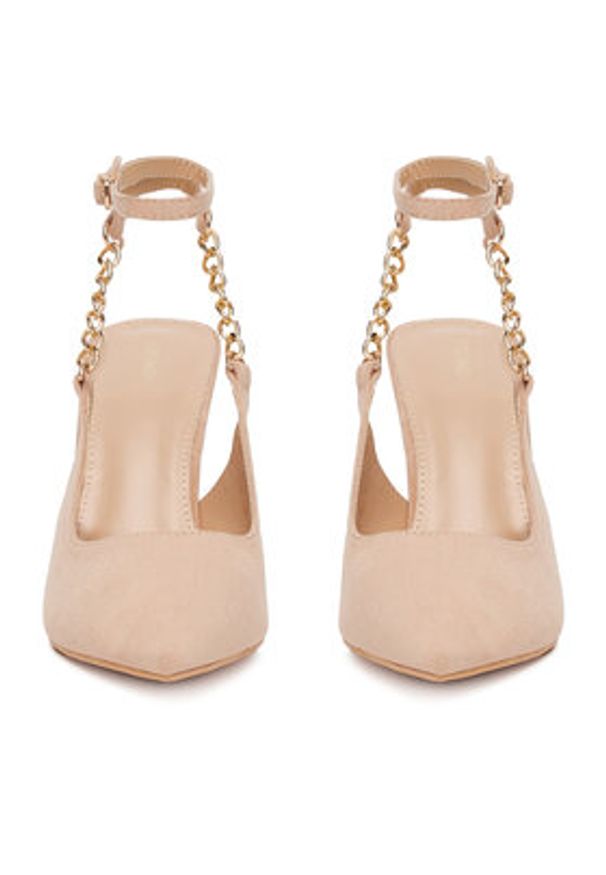 DeeZee Czółenka HT368-1 Beżowy. Kolor: beżowy. Materiał: materiał