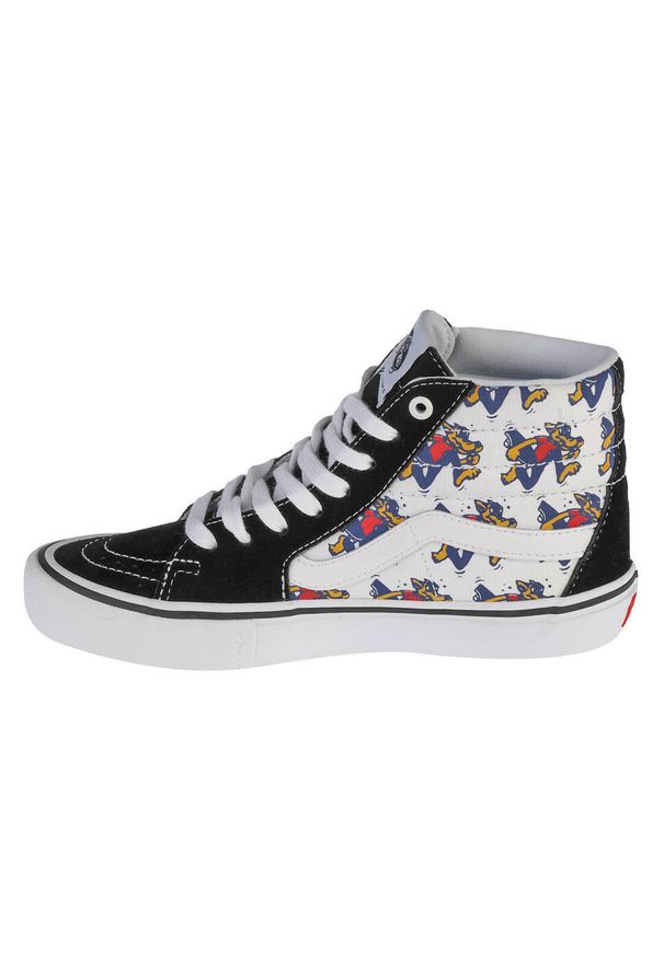 Buty sportowe do chodzenia unisex, Vans Skate Wolf Sk8 Hi Pro. Kolor: czarny. Materiał: materiał, skóra, tkanina, syntetyk. Model: Vans SK8. Sport: turystyka piesza, skateboard