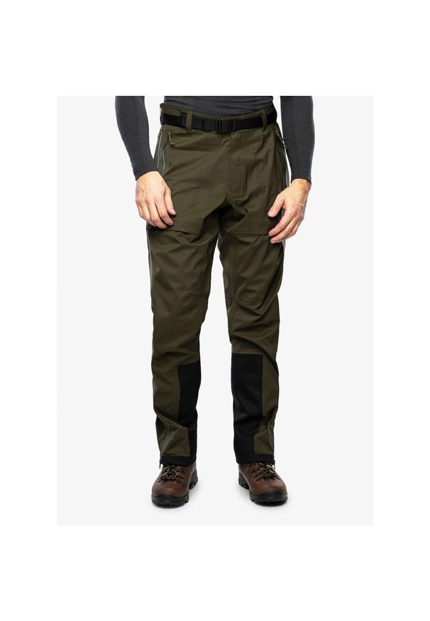 Fjällräven - Spodnie górskie męskie Fjallraven Keb Eco-Shell Trousers. Kolor: zielony