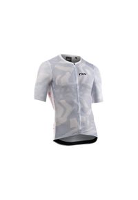 Koszulka rowerowa gravel szosa NORTHWAVE Blade Air Jersey jasny szary. Kolor: czerwony, wielokolorowy, szary. Materiał: jersey. Sezon: lato