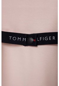 TOMMY HILFIGER - Tommy Hilfiger sukienka dziecięca kolor różowy mini rozkloszowana. Kolor: różowy. Długość rękawa: krótki rękaw. Typ sukienki: rozkloszowane. Styl: klasyczny. Długość: mini #3