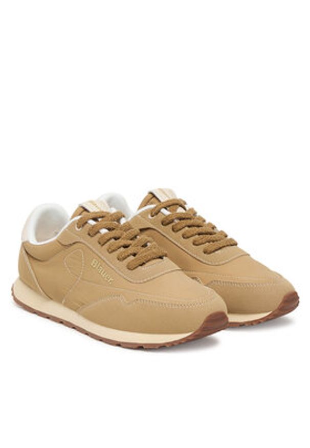 Blauer Sneakersy S6SWINK01/NYS Beżowy. Kolor: beżowy. Materiał: zamsz, skóra