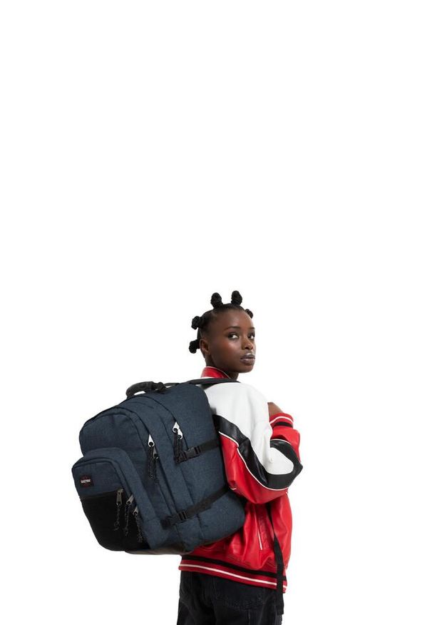Plecak Eastpak Ultimate. Kolor: niebieski. Wzór: paski