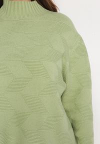 Born2be - Zielony Golf Klasyczny Eivone. Typ kołnierza: golf. Kolor: zielony. Materiał: tkanina, dzianina. Długość rękawa: długi rękaw. Długość: długie. Styl: klasyczny #4