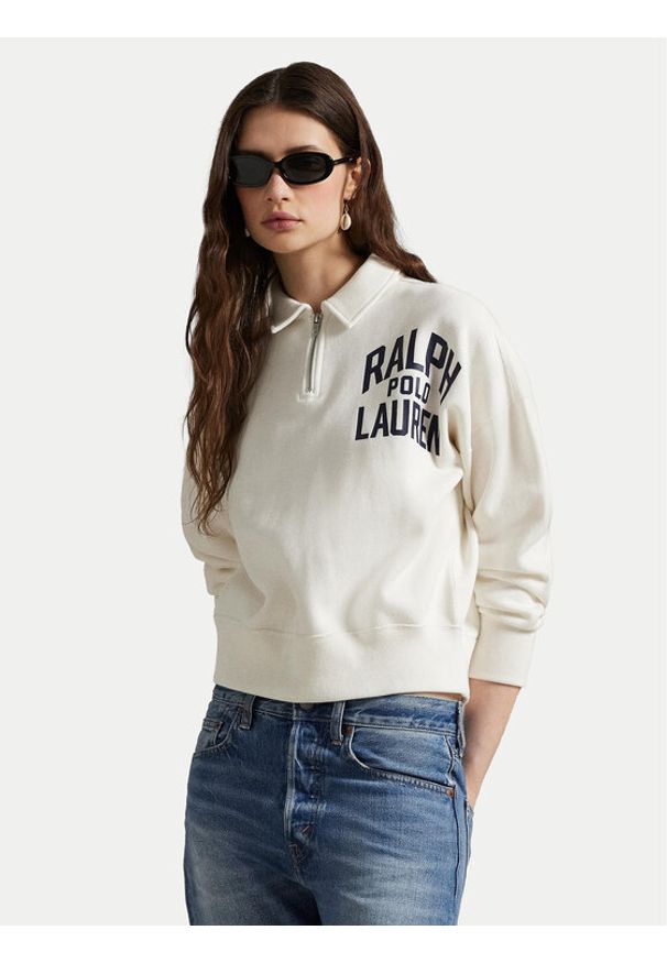 Polo Ralph Lauren Bluza 211971753002 Biały Relaxed Fit. Typ kołnierza: polo. Kolor: biały. Materiał: bawełna