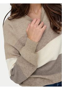only - ONLY Sweter Atia 15220044 Beżowy Regular Fit. Kolor: beżowy. Materiał: syntetyk #7