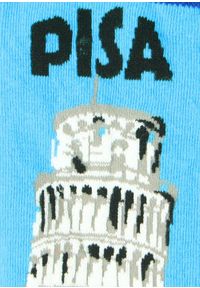 His Story - Skarpetki Bawełniane - Tematyczne - Krzywa Wieża w Pizie. Kolor: niebieski. Materiał: elastan, bawełna, poliamid #3