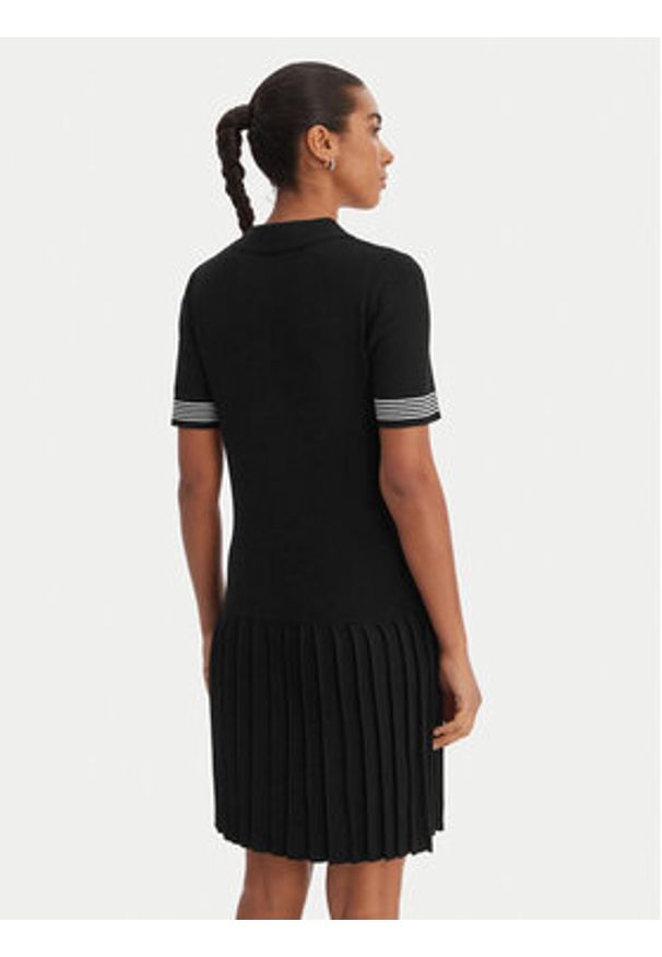Morgan Sukienka dzianinowa 261-RMCAMI Czarny Slim Fit. Kolor: czarny. Materiał: syntetyk
