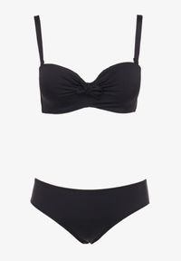 Renee - Czarne Bikini Strój Kąpielowy Dwuczęściowy z Ozdobnym Marszczeniem Nariella. Kolor: czarny #4