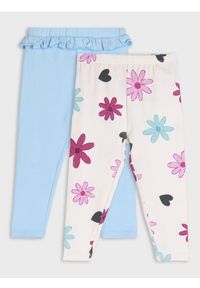 Sinsay - Legginsy 2 pack - kremowy. Kolor: kremowy #1