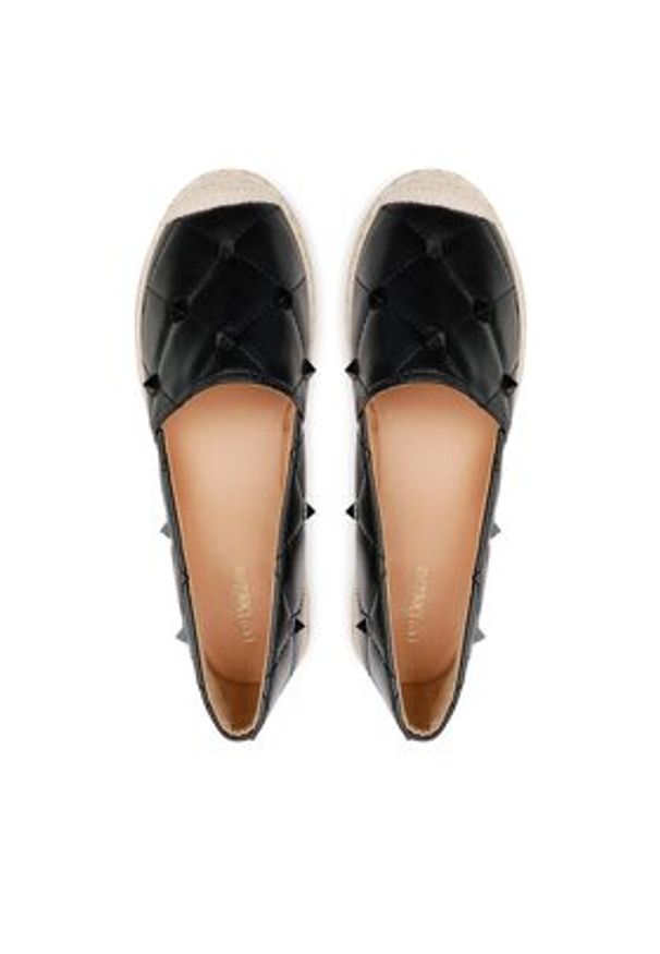 DeeZee Espadryle WS020610-01 Czarny. Kolor: czarny. Materiał: skóra