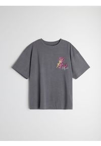 Sinsay - Bawełniana koszulka z nadrukiem na plecach Lola Bunny - szary. Kolor: szary. Materiał: bawełna. Wzór: nadruk #1