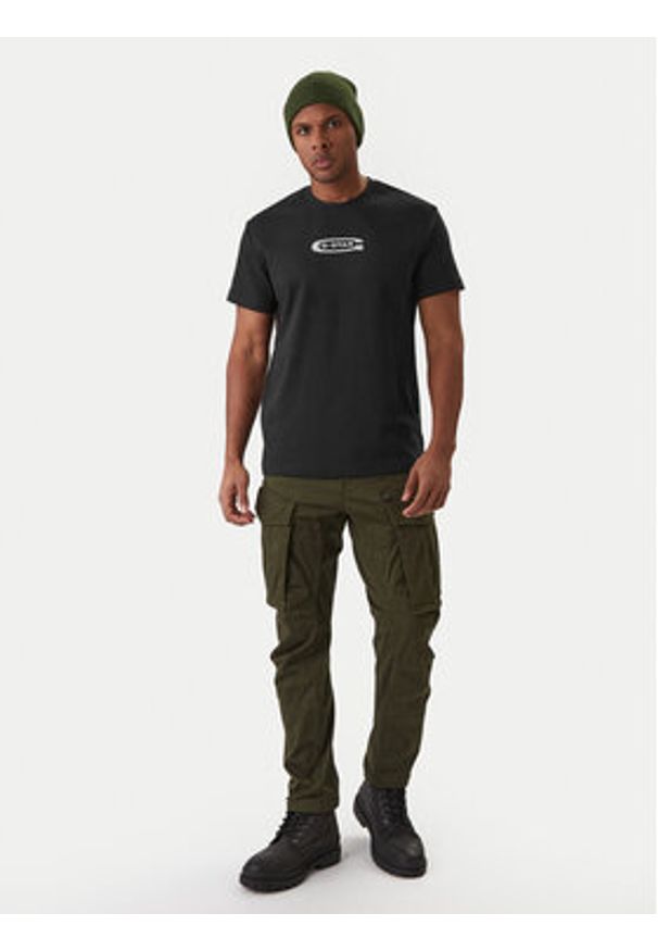 G-Star RAW - G-Star Raw T-Shirt Old Skool D25967-C812 Czarny Regular Fit. Kolor: czarny. Materiał: bawełna