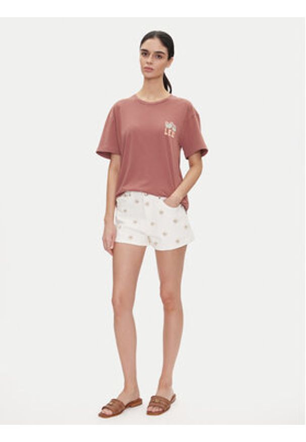 Lee T-Shirt Vintage 112363834 Różowy Relaxed Fit. Kolor: różowy. Materiał: bawełna. Styl: vintage