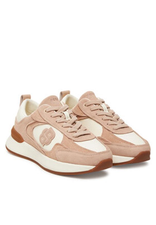 BOSS Sneakersy B Icon 50548288 Różowy. Kolor: różowy. Materiał: skóra, zamsz