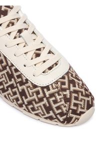 TOMMY HILFIGER - Tommy Hilfiger Sneakersy Bella Monogram Sneaker FW0FW09523 Brązowy. Kolor: brązowy. Materiał: materiał #4
