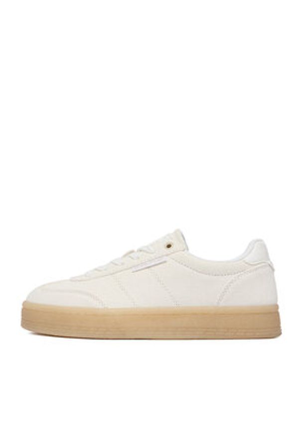 Guess Jeans Sneakersy CWBEO-V12-1219-25WC1051 Kremowy. Kolor: kremowy. Materiał: skóra, zamsz