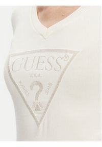 Guess Sweter W5GR19 Z2NQ2 Écru Regular Fit. Materiał: wiskoza #3