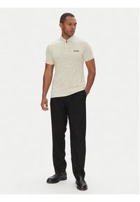 BOSS Polo Philix Toc Jq 50538106 Beżowy Slim Fit. Typ kołnierza: polo. Kolor: beżowy. Materiał: syntetyk #3