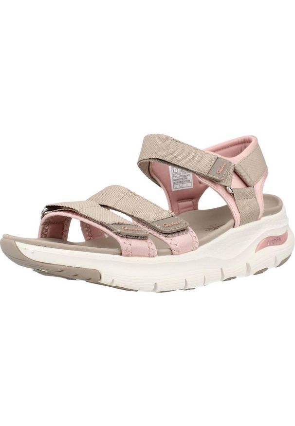 skechers - Sandały Skechers Model 119305s Kolor Brązowy. Kolor: brązowy. Materiał: tkanina. Sezon: lato