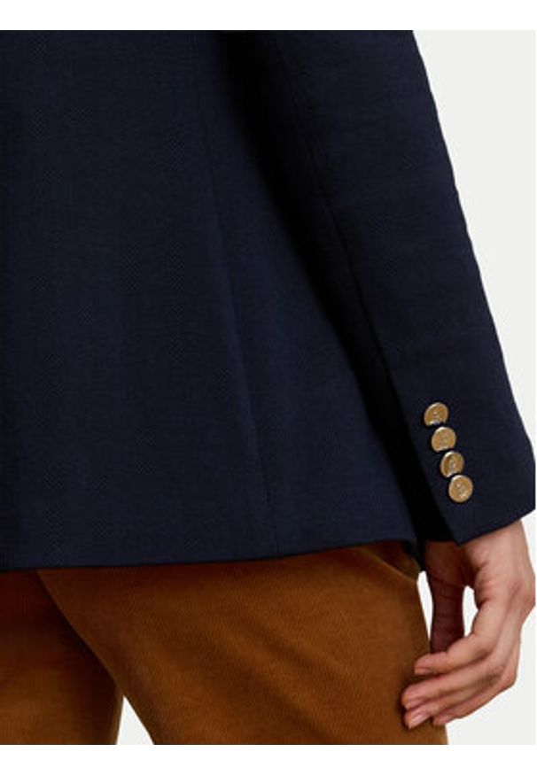 Lauren Ralph Lauren - LAUREN RALPH LAUREN Marynarka 200980021001 Granatowy Straight Fit. Kolor: niebieski. Materiał: bawełna