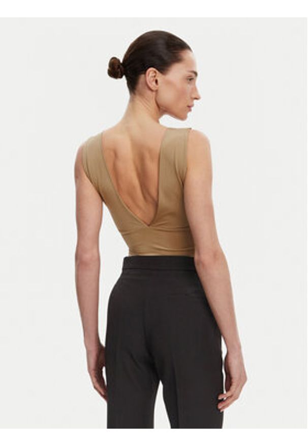 ACCESS FASHION Body 53-2223-391 Beżowy Slim Fit. Kolor: beżowy. Materiał: syntetyk