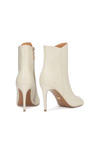 Kazar - Botki damskie peep toe na wysokim obcasie. Nosek buta: otwarty. Materiał: skóra. Szerokość cholewki: normalna. Sezon: wiosna, jesień, lato. Obcas: na obcasie. Wysokość obcasa: wysoki #4