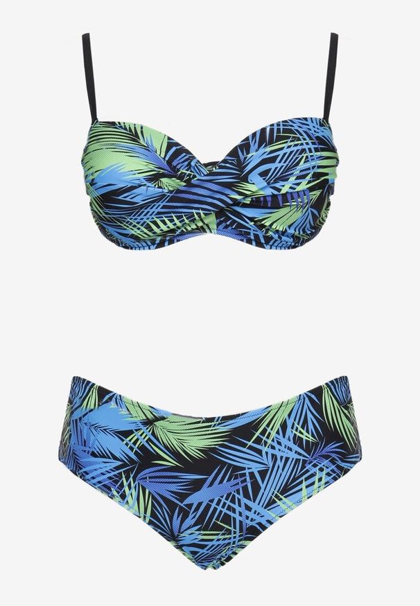 Renee - Czarne Bikini Dwuczęściowe Usztywniany Biustonosz Majtki Figi Seteria. Kolekcja: plus size. Kolor: czarny