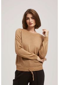 MOODO - Sweter z metaliczną nitką i wiązaniem. Materiał: akryl #1
