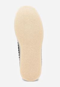 Renee - Czarne Sneakersy na Platformie z Cyrkoniami Moonblaze. Kolor: czarny. Materiał: jeans. Obcas: na platformie #5