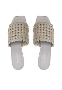 Calvin Klein Klapki Heel Mule Sandal 70 Latt HW0HW02144 Beżowy. Kolor: beżowy. Materiał: skóra #5
