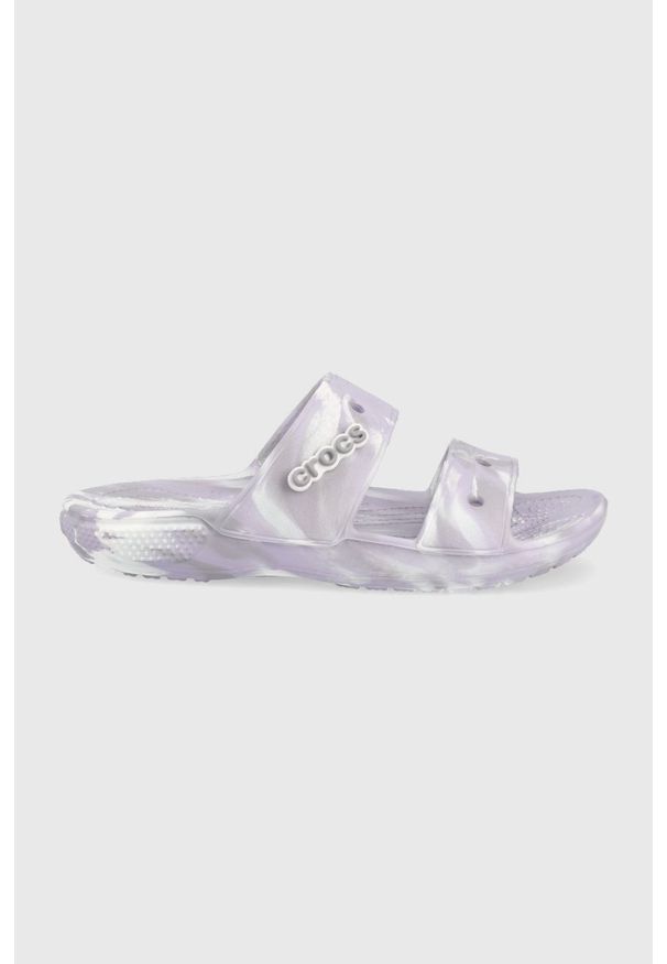 Crocs klapki damskie kolor fioletowy. Kolor: fioletowy. Materiał: materiał