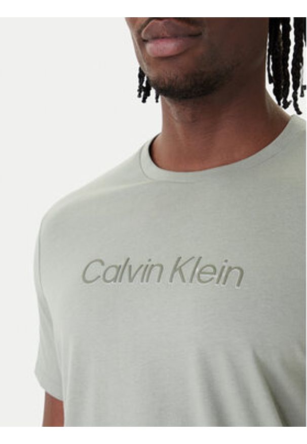 Calvin Klein T-Shirt LV04LF809G Szary Regular Fit. Kolor: szary. Materiał: bawełna