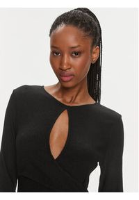 Calvin Klein Jeans Sukienka koktajlowa Front Split Wrap Ls Dress J20J222516 Czarny Slim Fit. Kolor: czarny. Materiał: syntetyk. Styl: wizytowy #4