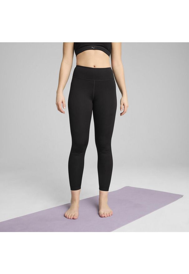 Puma - Damskie legginsy 7/8 z wysokim stanem MOVE PUMA Black. Stan: podwyższony. Kolor: czarny. Długość: krótkie