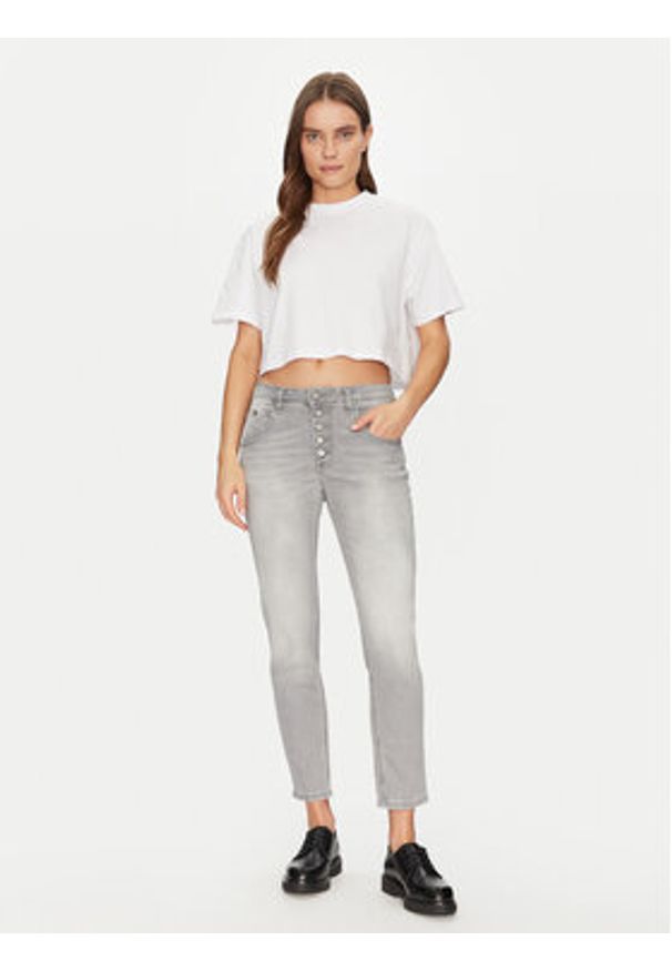 Please Jeansy P1YMCT5W8S Szary Regular Fit. Kolor: szary