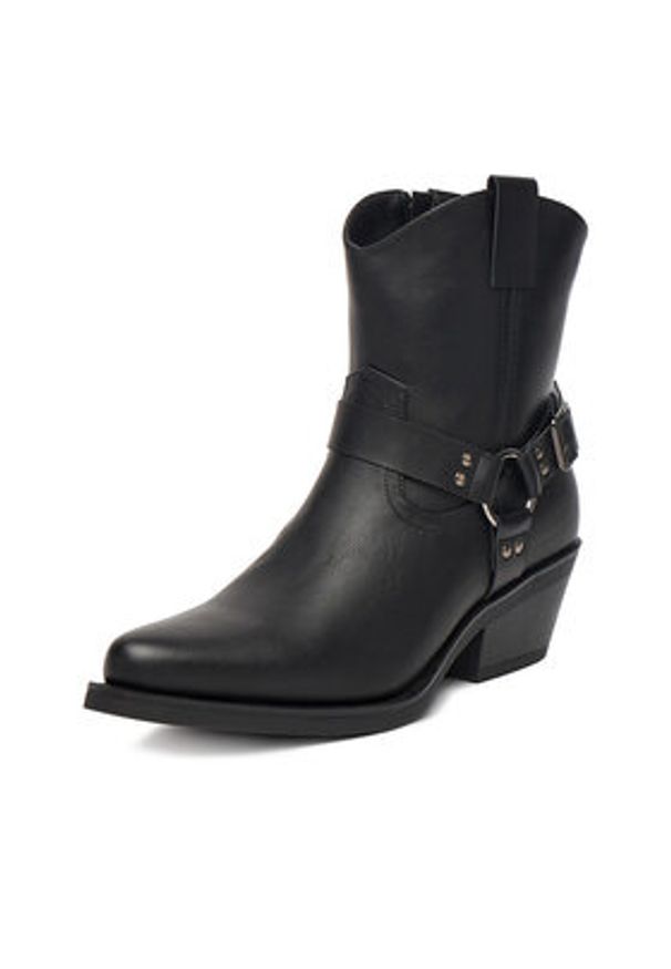 DeeZee Kowbojki HX21065-55A Czarny. Kolor: czarny. Materiał: syntetyk, materiał