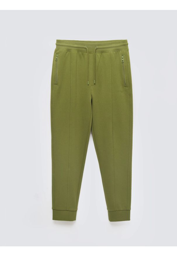 Big-Star - Spodnie męskie dresowe zielone Wladorp 301. Kolor: zielony. Materiał: dresówka. Wzór: nadruk, ze splotem