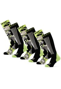 POEDERBAAS - Skarpety narciarskie dla dzieci Poederbaas 6 par. Kolor: czarny. Materiał: akryl, wełna, poliamid, elastan. Wzór: moro, nadruk. Sport: narciarstwo #1