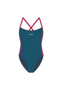 NABAIJI - Strój Jednoczęściowy Pływacki Jade All Diag Dla Dzieci. Kolor: różowy, wielokolorowy, niebieski. Materiał: poliamid, poliester, materiał