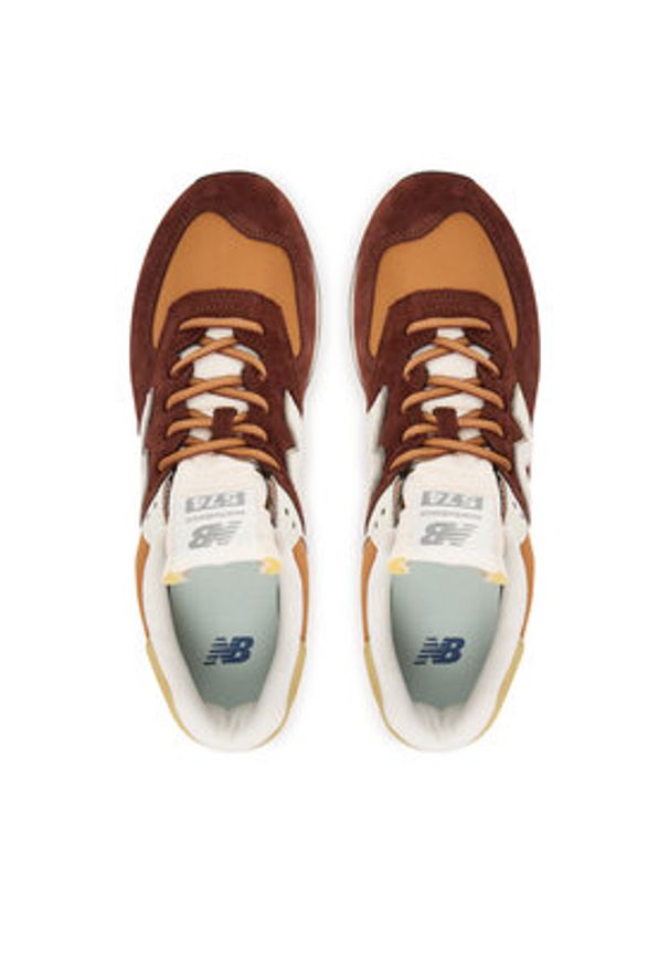 New Balance Sneakersy U574MRR Brązowy. Kolor: brązowy. Materiał: zamsz, skóra. Model: New Balance 574