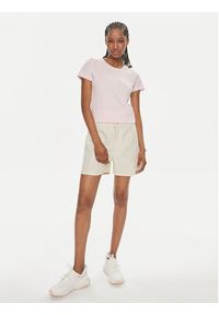 Pepe Jeans T-Shirt New Virginia Ss N PL505202 Różowy Slim Fit. Kolor: różowy. Materiał: bawełna #2