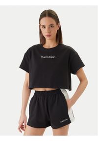 Calvin Klein Swimwear T-Shirt LV00Q61201 Czarny Relaxed Fit. Kolor: czarny. Materiał: bawełna #1