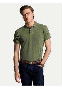 Polo Ralph Lauren Polo 710536856436 Zielony Slim Fit. Typ kołnierza: polo. Kolor: zielony. Materiał: bawełna