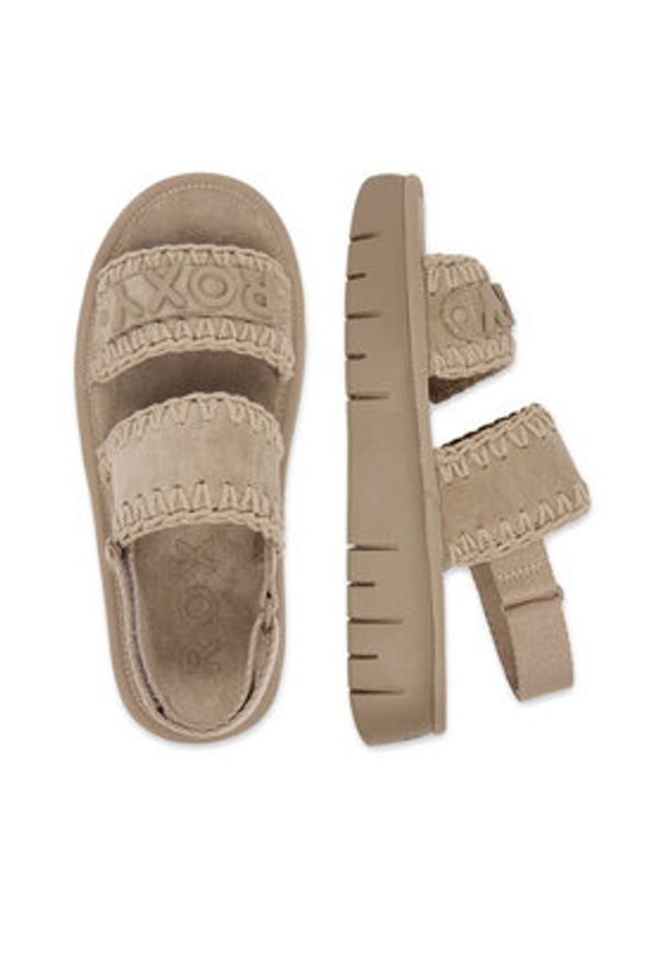 Roxy Sandały CEOB-HY62277-1 Beżowy. Kolor: beżowy. Materiał: materiał