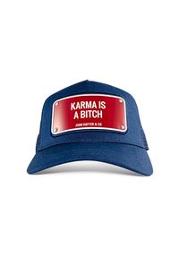 John Hatter & Co - John Hatter Bejsbolówka "Karma Is A Bi*ch" | Karma Is A Bi*ch | Mężczyzna | Granatowy. Kolor: niebieski. Materiał: bawełna, poliester