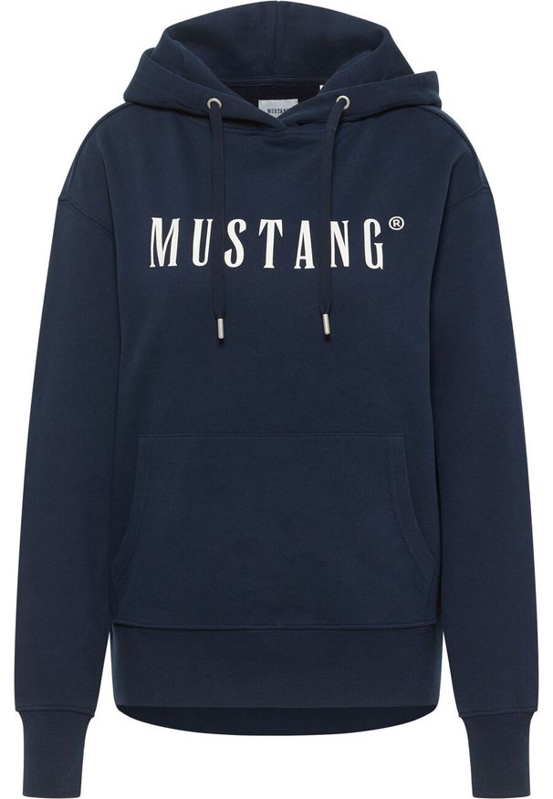 Mustang - MUSTANG MARGO DAMSKA BLUZA WKŁADANE PRZEZ GŁOWĘ Z KAPTUREM DARK SAPPHIRE 1013934 4136. Typ kołnierza: kaptur