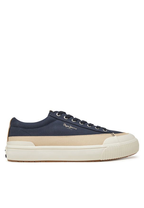 Pepe Jeans Sneakersy PMS31075 Granatowy. Kolor: niebieski. Materiał: materiał